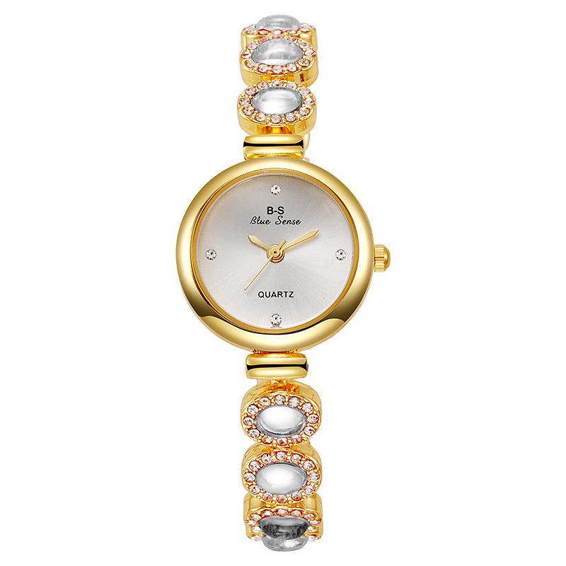 Women's Bracelet Round Dial Diamond Advanced Quartz Watch