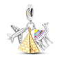 2025 Hot Sale Charms Bead 925 Sterling Silver Gold Bow Luminous Firefly Dangle Fit Bangle Bracelet Necklace DIY Jewelry