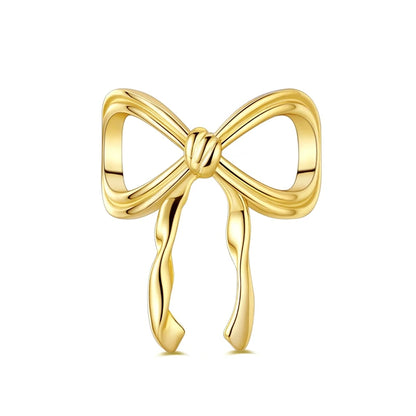 2025 Hot Sale Charms Bead 925 Sterling Silver Gold Bow Luminous Firefly Dangle Fit Bangle Bracelet Necklace DIY Jewelry