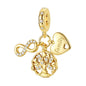 2025 Hot Sale Charms Bead 925 Sterling Silver Gold Bow Luminous Firefly Dangle Fit Bangle Bracelet Necklace DIY Jewelry