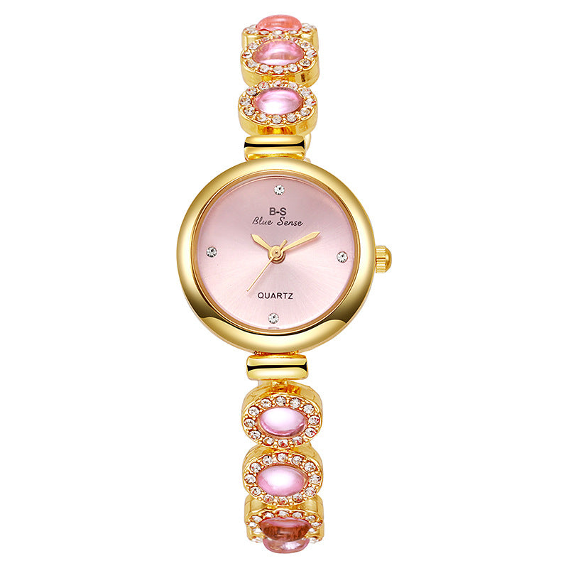 Women's Bracelet Round Dial Diamond Advanced Quartz Watch