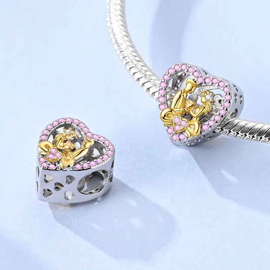 2025 Hot Sale Charms Bead 925 Sterling Silver Gold Bow Luminous Firefly Dangle Fit Bangle Bracelet Necklace DIY Jewelry