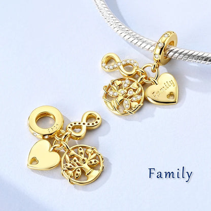 2025 Hot Sale Charms Bead 925 Sterling Silver Gold Bow Luminous Firefly Dangle Fit Bangle Bracelet Necklace DIY Jewelry