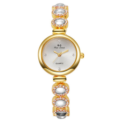 Women's Bracelet Round Dial Diamond Advanced Quartz Watch
