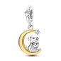 2025 Hot Sale Charms Bead 925 Sterling Silver Gold Bow Luminous Firefly Dangle Fit Bangle Bracelet Necklace DIY Jewelry