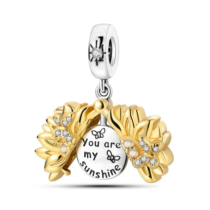 2025 Hot Sale Charms Bead 925 Sterling Silver Gold Bow Luminous Firefly Dangle Fit Bangle Bracelet Necklace DIY Jewelry
