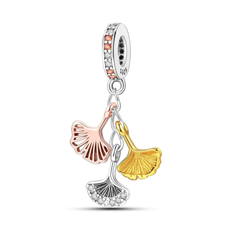 2025 Hot Sale Charms Bead 925 Sterling Silver Gold Bow Luminous Firefly Dangle Fit Bangle Bracelet Necklace DIY Jewelry